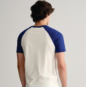 Camiseta de Hombre con Diseño Moderno, Lavada, Casual, con Hombros Caídos, Cuello a Rayas, Sostenible, Suave, Antiencogimiento, Color Personalizado, Venta al Por Mayor - Product Image 4