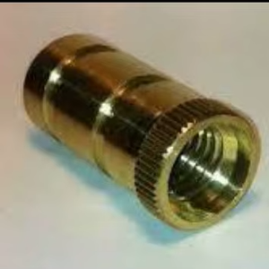 Boulon d'ancrage en laiton, filetage de 1 pouce, tête moletée 1/2-6, métal brillant non revêtu, compatible - Product Image 1