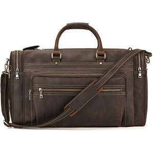 Sac de voyage unisexe NESTA SPORTS en cuir véritable de luxe vintage, 62 cm, super grand sac de week-end, style sport, sac à bandoulière - Product Image 1