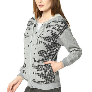 Sudaderas deportivas casuales de diseño personalizado 100% algodón con cremallera completa para mujer, sudaderas de la mejor calidad para mujer - Product Image 3