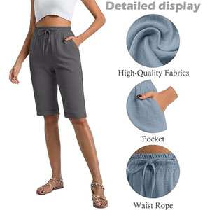 Shorts Capri Décontractés pour Femmes, Légers, Anti-Humidité, pour l'Été, la Marche en Plein Air, le Fitness, Vêtements de Sport, Fabricant OEM ODM - Product Image 4