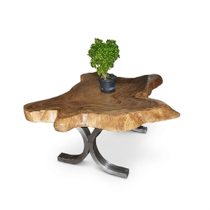 Table basse en bois de suar massif, réglable, style moderne (autre), meubles de salon, meubles de maison, décoration Asie JCF - Product Image 1