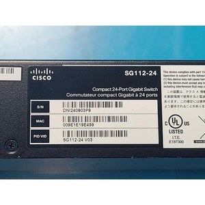 Cisco SG112-24 Commutateur Gigabit compact 24 ports SG112-24 d'occasion comme tel, pièces d'équipement semi-conducteur de génération précédente - Product Image 4