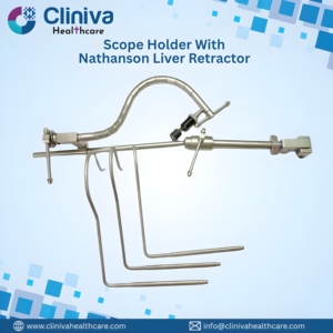 Scope Holder with Nathanson Liver Retractor Manual High Quality Reusable Surgical Instrument Set - Product Image 1