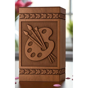 High-Quality Wooden Urn with Gloss Finish for Funeral Use urn Memorial Keepsake by AYAANS - Product Image 3