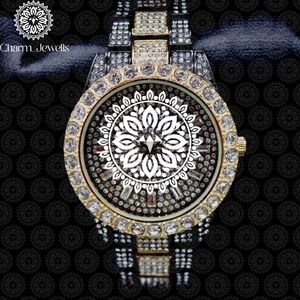 Montre de luxe Charm Jewells en acier inoxydable, boîtier de 40 mm, mouvement mécanique analogique, verre saphir, bouton poussoir, fermoir caché, 10 bars - Product Image 3