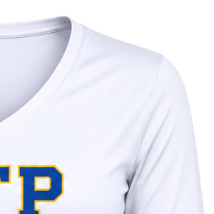 Camiseta Personalizada de Manga Larga para Mujer, Sigma Gamma Rho, con Letras de Hermandad Griega, Cuello Redondo, Informal, de Algodón Suave, Ropa al por Mayor - Product Image 5