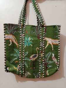 Top Trendy Product Quilted Cotton Fabric Tote Bag Handmade Eco Friendly Reusable Shopping Carry Bag Durable Lightweight Gift - Product Image 2