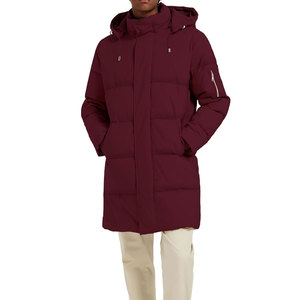 Veste d'hiver matelassée longue personnalisée unisexe, vêtement d'extérieur thermique, fabrication OEM ODM en gros - Product Image 1