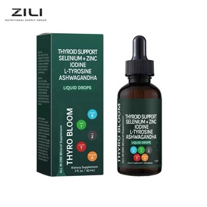 Gotas Líquidas para el Soporte de la Tiroides con Yodo, Ashwagandha, Zinc y Selenio, Absorción Rápida, Equilibrio Hormonal, MSDS, OEM a Granel - Product Image 1