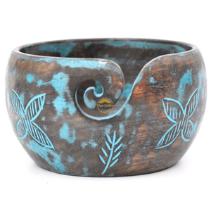 Cuenco de Hilo de Madera Estilo Antiguo, de Teca Pulida Jali, con Decoración Tallada Ovalada, Soporte para Regalos, Hogar, Cocina, Animal, de AYAANS - Product Image 5