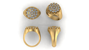 Premium Quality Luxury Fine Jewelry 1.63 TCW Men's Custom Iced 925 Solid Silver Lab Grown Diamond Cluster Unique <b>Ring</b> for Gift - Product Image 2