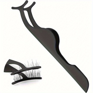 Anti-static <b>Eyelash</b> <b>Applicator</b> Stainless Steel Lash Tool Curved Tip Lash <b>Applicator</b> False Lashes Application Tool - Product Image 1