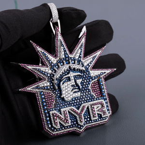 จี้รูปนกอินทรี NYR ประดับเพชรหรูหรา สไตล์ฮิปฮอป สร้อยคอสุดหรู ดูดีเหมือนเพชรแท้ ของขวัญเครื่องประดับสุดโดดเด่น - Product Image 2