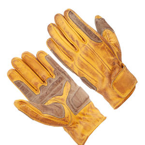 Men Sports Wear Motorbike Gloves Leather Full Finger Riding Racing <b>Motorcycle</b> Gloves Vintage Style Custom Logo Protection Gear - Product Image 2