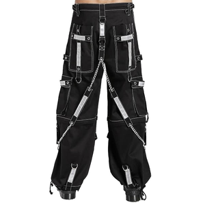 Pantalon gothique pour homme avec poche cargo, coupe décontractée unisexe, plusieurs poches, respirant, taille haute, pantalon de mode alternative - Product Image 2