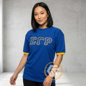 เสื้อยืดชมรมนักศึกษาหญิง GREEK TREASURES Sigma Gamma Rho ขายส่ง ผ้าฝ้ายเจอร์ซีย์ 100% คอกลม แขนครึ่ง ปักลาย สำหรับฤดูร้อน - Product Image 2