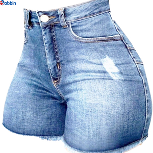 Shorts de Mezclilla Personalizados para Mujer, Diseño Veraniego, Cintura Alta, Cómodos, Color Personalizado, Transpirables - Product Image 3