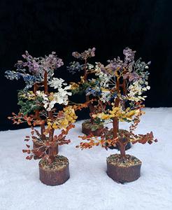 Arbre de Vie aux Sept Chakras, Ornement Spirituel Décoratif en Cristal et Pierres Précieuses pour la Maison et le Bureau - Product Image 4