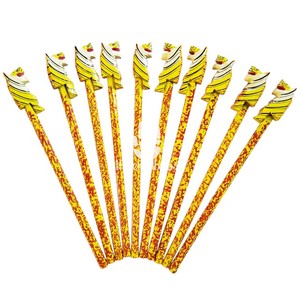 Lápiz Portátil de Madera Naranja con Impresión Digital para Regalos de Bienvenida - Product Image 1