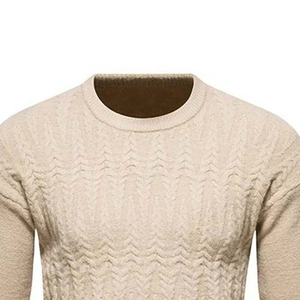 Pull en laine/acrylique à col rond pour homme OEM, vente en gros, chaud, tricoté pour l'hiver, respirant, livraison rapide, élégant et tendance - Product Image 1