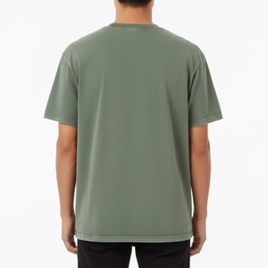 เสื้อยืดผู้ชายผ้าฝ้าย 230 GSM ทรงปกติ คอกลม แขนสั้น สวมใส่สบาย ทนทาน ใช้ได้ทุกฤดู คุณภาพสูง บริการ OEM - Product Image 3