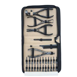 Kit d'accessoires pour extensions capillaires de salon : Pince à bandes adhésives, Outil de sertissage plat, Démonte-microperles, Crochet à boucles pour extensions, Enfileur, Pinces de sectionnement - Product Image 6