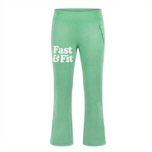 Pantalons de survêtement évasés pour femmes, de haute qualité, nouvelle arrivée, couleur personnalisée, en coton pour femmes - Product Image 4