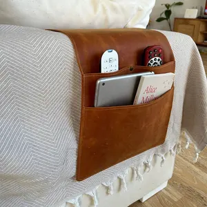 Benutzer definierte Mode Sofa Armlehne hängen Leder Aufbewahrung tasche Telefon Magazin Flach bett Telefon Fernbedienung verschiedene Aufbewahrung tasche