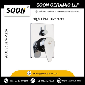 Soon Ceramic Basin Faucet 9301 Upper Parts for High Flow Single Lever Concealed <b>Diverter</b> Square Plate Modern Sustainable - Product Image 6