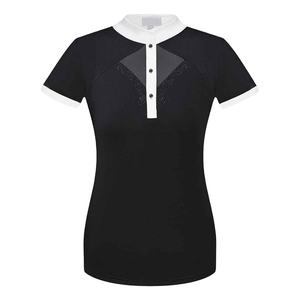 Camiseta de equitación de manga corta con el último diseño de 2026, capa base elástica y ecológica OEM para mujer, capa base para montar a caballo - Product Image 4