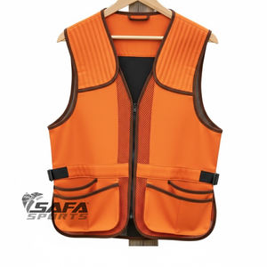 Gilet de chasse SAFA SPORTS orange avec poche pour gibier, conçu pour la chasse aux oiseaux et les sports de plein air - Product Image 2