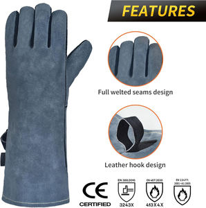 Guantes de Trabajo para Soldador con Diseño Reforzado en el Pulgar, Resistentes al Calor, Guantes de Seguridad para Protección de Manos, Precio Económico - Product Image 3