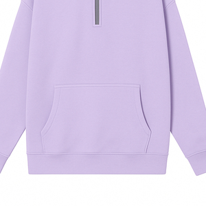 Sudadera de Mujer con Cierre de Media Cremallera, Corte Holgado, Forro Polar Cómodo, Estampado Frontal con Logotipo, Estilo Urbano, Lista para Enviar - Product Image 6