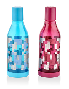 Bouteille d'eau en plastique Reliance Plast, bleu rose, design moderne, bouchon à vis, sans BPA, pour les voyages en plein air, la randonnée, unisexe - Product Image 1
