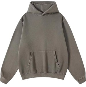Sweat à capuche oversize de haute qualité, sans cordon, en molleton épais de coton et polyester, pour homme - Product Image 1