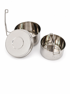Dheer International Stainless Steel Food Grade 202 Unique Design Camping Tiffin Grey Color Wholesale - Product Image 3