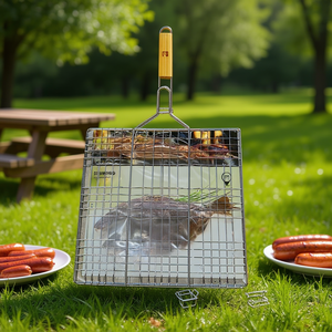 Griglia BBQ Doppia in Acciaio 69x40x40CM con Gambe - Product Image 3