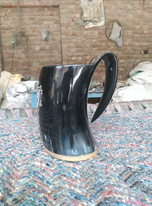 Mug à boire en corne de buffle sculpté à la main avec logo personnalisé, artisanat antique rencontre le style moderne, étanche, chaque corne est unique - Product Image 6