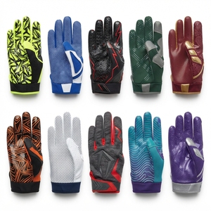 Unisex Full Finger Leather Sports <b>Gloves</b> Red White Non Slip Breathable <b>Touchscreen</b> Compatible Outdoor Hook and Loop Closure - Product Image 6