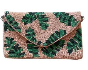 Luxury beaded Needlework clutch bag with elegant metallic <b>frame</b> Artisan crafted beaded clutch bag for statement fashion - Product Image 3