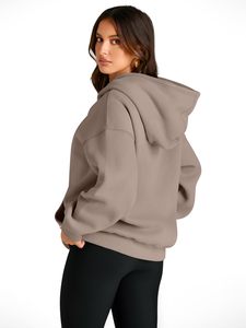 Sweat-shirt à capuche léger en polaire pour femme, style streetwear décontracté, vêtements de sport, fournisseur et fabricant en gros - Product Image 2
