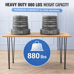 Juego de 4 patas de mesa tipo horquilla de 28 pulgadas, patas de metal de acero de 3 varillas de alta resistencia para muebles, patas para mesas de comedor y mesas de centro DIY EDPTBL014 - Product Image 5