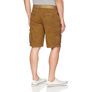 Pantalones Cortos Cargo de Cintura Media con Botones, Estilo Bermuda Casual con Bolsillos, 100% Algodón Tejido - Product Image 3