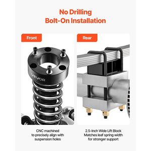 Kit di Sollevamento Sospensioni per Camion, 3" Anteriore e 2" Posteriore, per Silverado 1500 2WD/4WD 2007-2023 e per Telaio Sierra 1500 2WD/4WD - Product Image 4