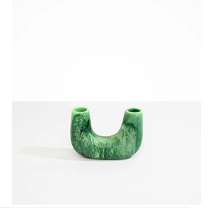 Vase moderne en résine, écologique, forme irrégulière, motif rayé, technique de raffinage du caoutchouc, décoration de table, vase pour la maison - Product Image 3