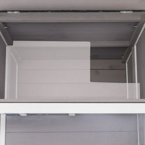 Lussuosa Cuccia per Gatti a 2 Piani in Legno con Tetto Trasparente, Ampio Balcone Apribile, Resistente alle Intemperie - Rifugio per Animali Domestici da Interno o Esterno - Product Image 2