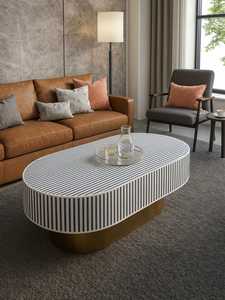 Meilleur prix Table moderne en os incrusté OEM Personnalisable Faite à la main Écologique Légère Meubles de salon Marque Belladec Delhi - Product Image 6
