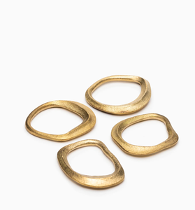 แหวนรองผ้าเช็ดปากทองเหลืองดีไซน์สวยงาม สำหรับวันขอบคุณพระเจ้า คุณภาพดี ทนทาน รูปทรงใบไม้ - Product Image 4