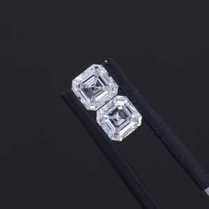 Diamant synthétique cultivé en laboratoire CVD HPHT, taille Asscher, couleur D, pureté VS, certifié IGI, testé au diamanttesteur, pour la confection de bijoux - Product Image 1